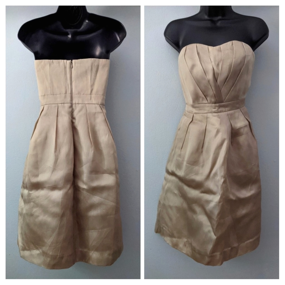 ⚡J. Crew strapless silk cocktail dress, size 6